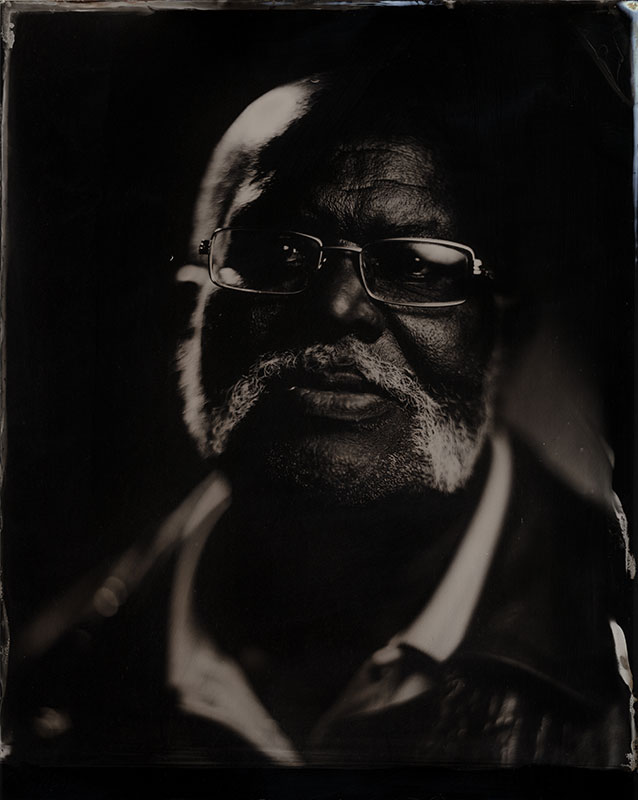 wet plate collodion portrait of homeless man ellis