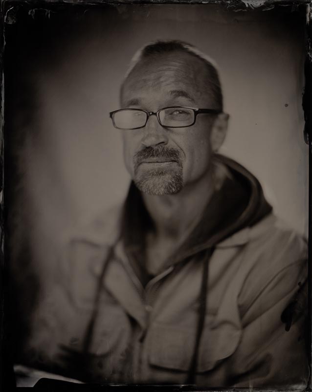 wet plate collodion portrait of homeless man patrick