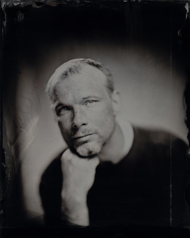 wet plate collodion portrait of homeless man terry