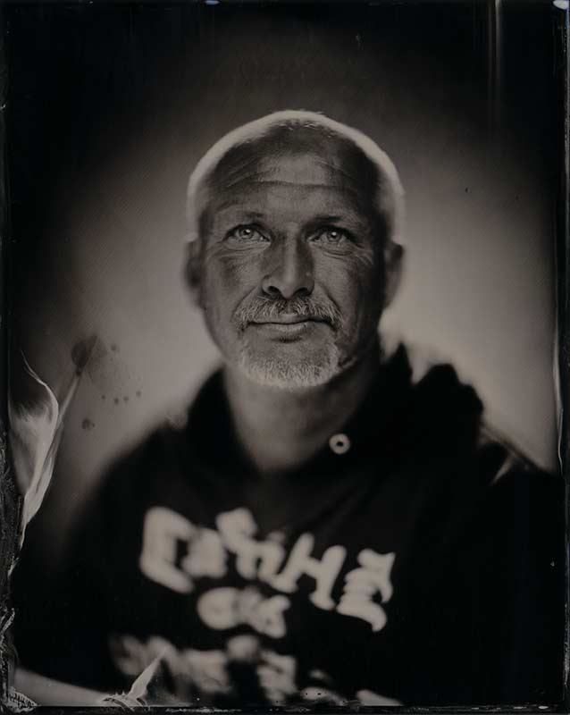 wet plate collodion portrait of homeless man william