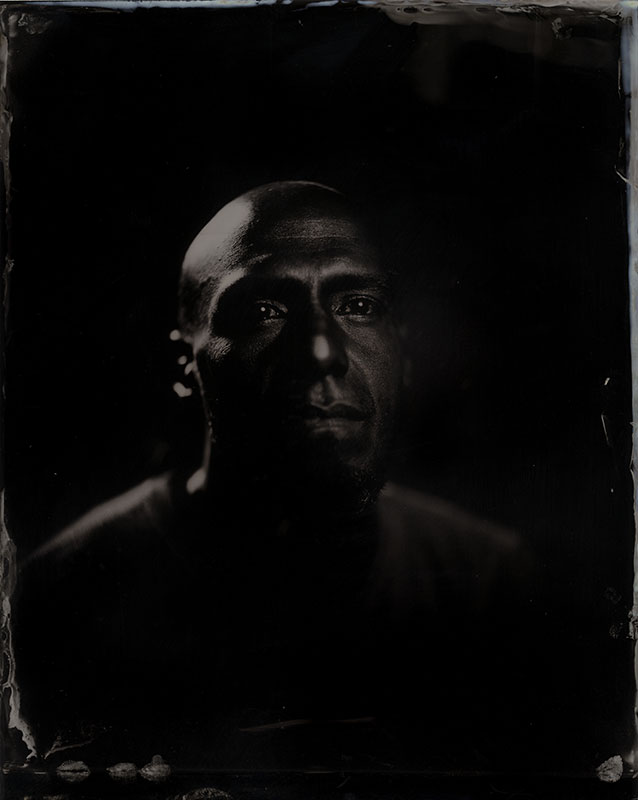 wet plate collodion portrait of homeless woman deborah